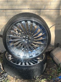 Chrome Multi-Spoke Wheels with Tires