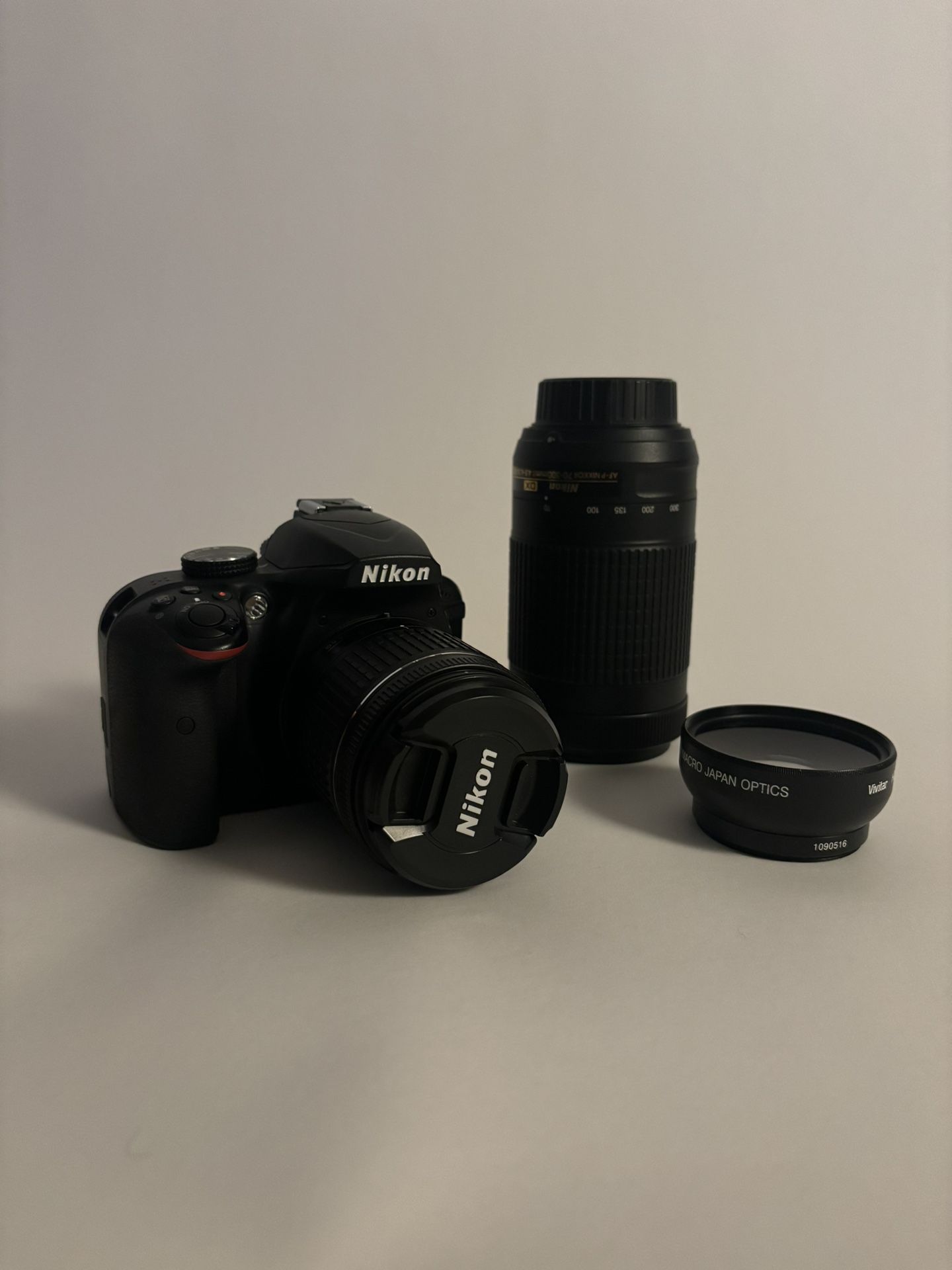 Nikon D3400 w/ 2 lenses - $600