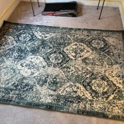 IKEA VONSBAK Rug, Low Pile, Green, 5’7” x 7’7”