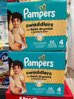 Pampers Swaddlers Diapers Size 4 (66 Count) - $20 EACH OR 2 FOR $35