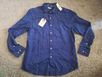*NWT* Men's size L - Tommy Bahama Navy Blue Button-Down