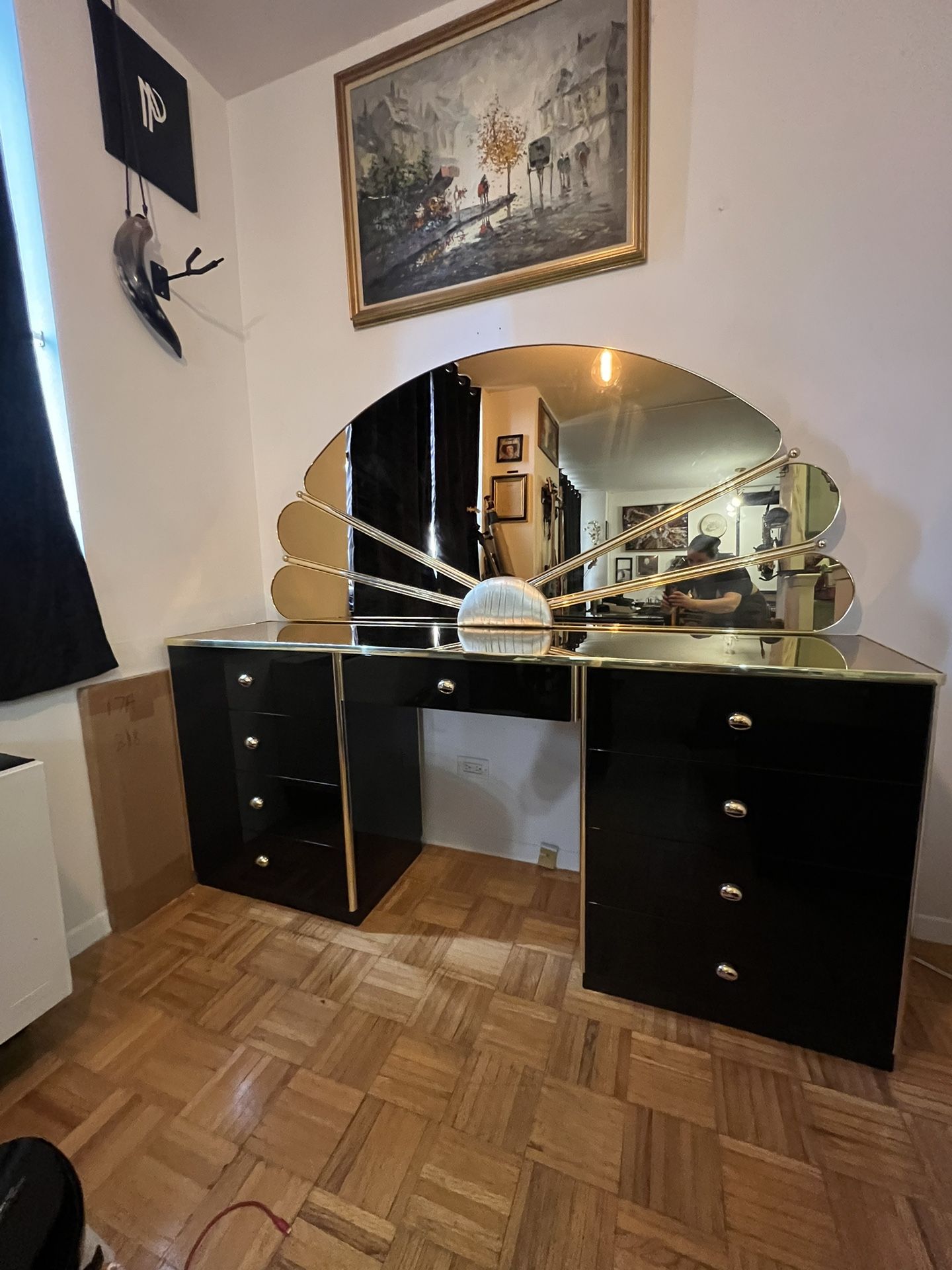 Vintage Mirrored Vanity