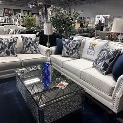 Stunning Formal Sofa Set! $1999 💙🤍⭐️ Customizable!
