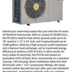 Fibropool Electric Pool Heater FH-120