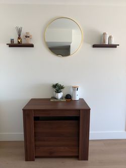 Dark Walnut Wood Extendable Dining table