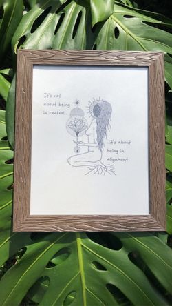 Spirtual Yoga Zen 8x10 Framed Art decor