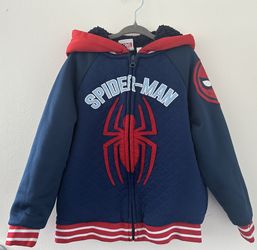 Little Boys Marvel Spider-Man Full Zip Hoodie Sweater Size 6