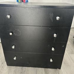 Black 4 Drawer Dresser