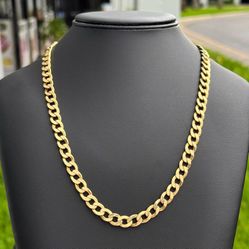 Jewelry 14k Hollow Yellow Gold Curb link 24.00” Chain necklace 30.40 grams 7.80mm