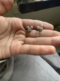 gold mickey mouse earrings
