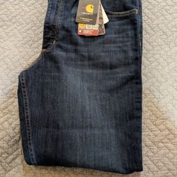 Carhartt  FR Rugged Flex Straight Fit Pants/Jeans. Blue In Color. Size 38x32.