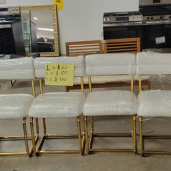 Velvet And Gold Chairs  200 The Set Please See The Picture For PricinNew Grand Prairie 