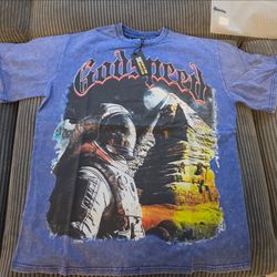 Godspeed Graphic T-Shirt Blue Washed