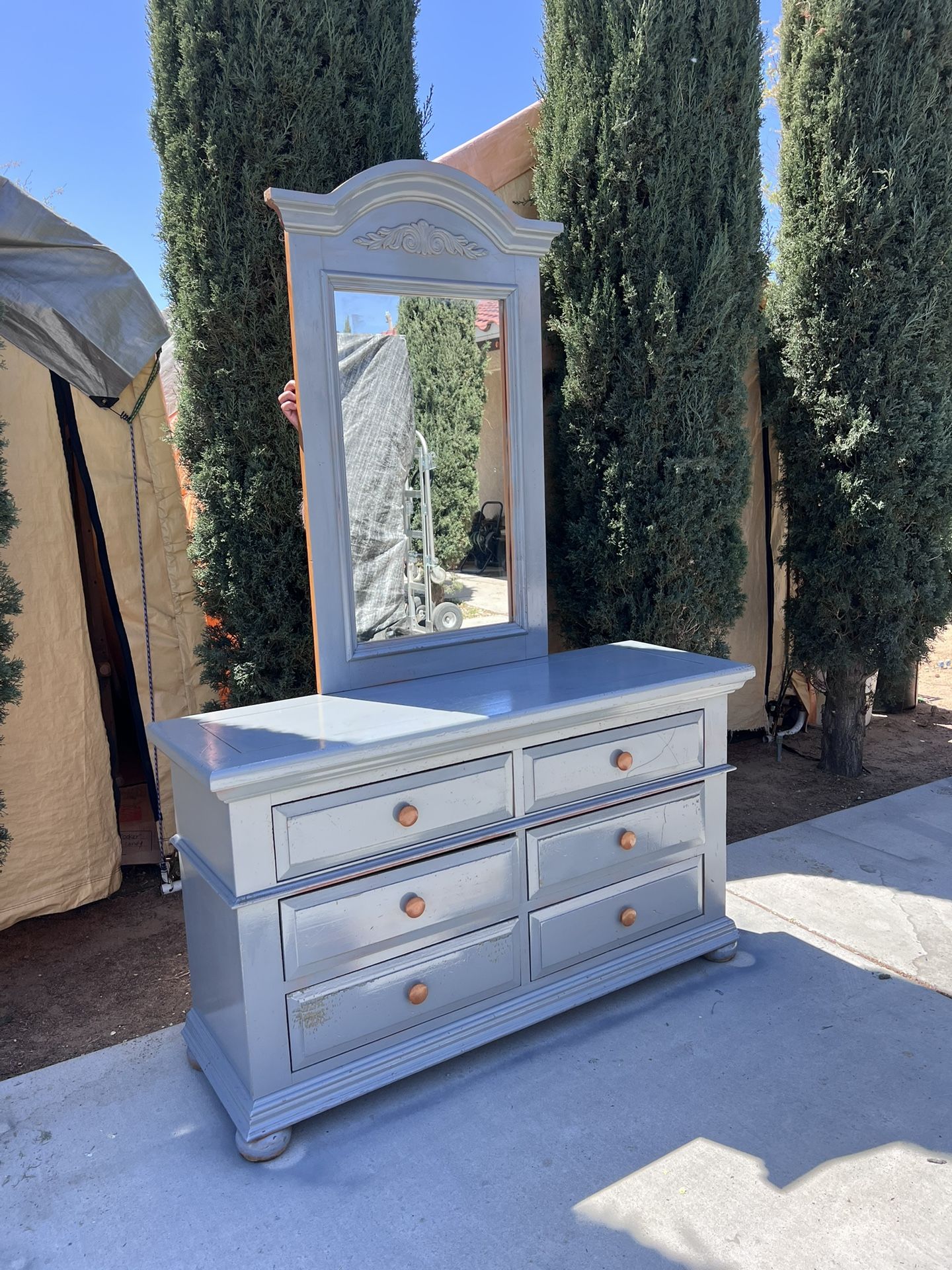 Pine Dresser W/ Mirror!