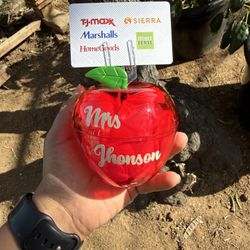 Card Holder Custom Apple For Teacher Appreciation Day 