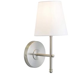 Tamb Wall Sconce 1-Light Fixture with Fabric Shade 