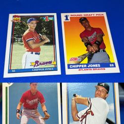1991 Score #671 Chipper Jones Rookie Cards 7 Card Lot