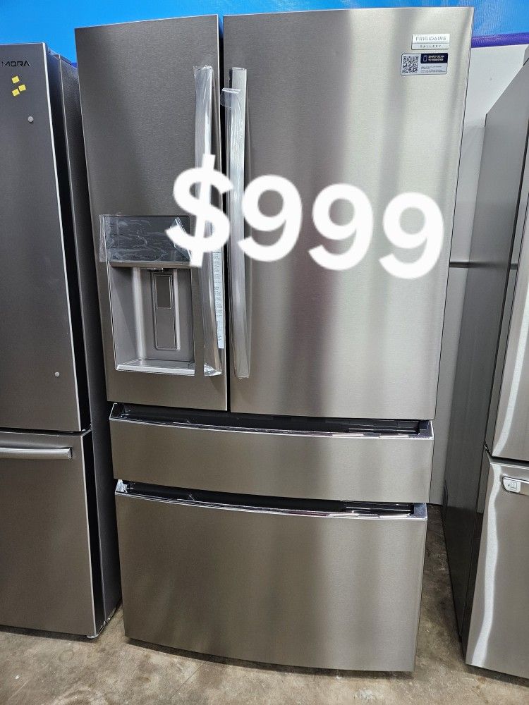 Frigidaire
Gallery 36 in. 22 cu. ft. Counter-Depth 4-Door French Door Refrigerator in Smudge-Proof Stainless Steel