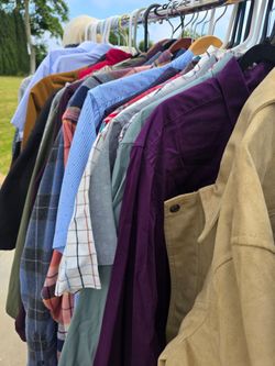 Large flannel shirts
