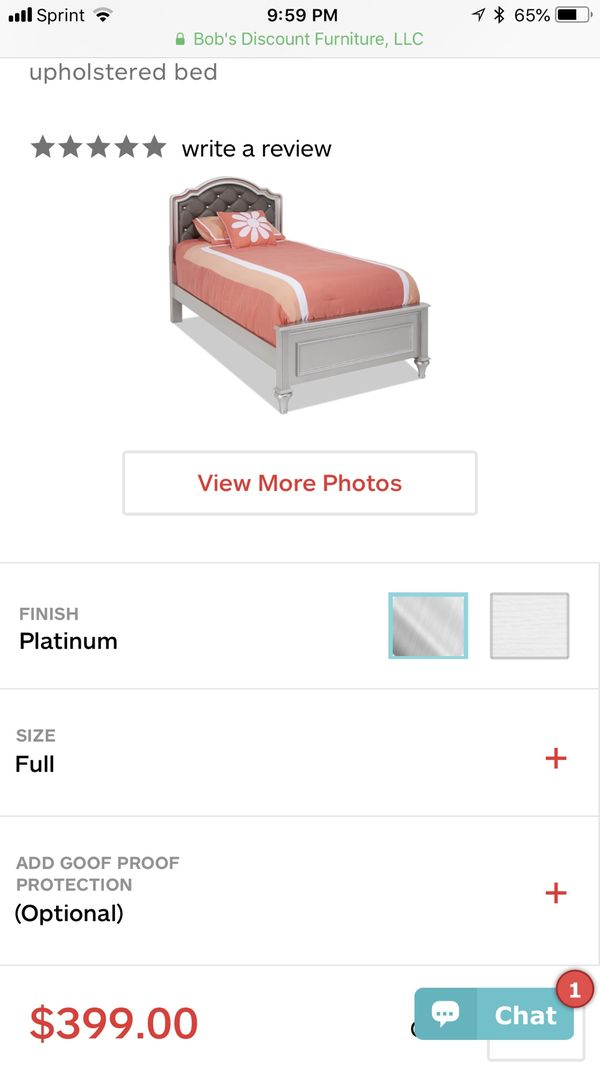 Bobs Bling Headboard Footboard And Railing Set For Sale In