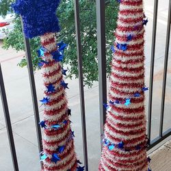 4th of July Extra  Large Decorative Cone Set 40in & 50in 