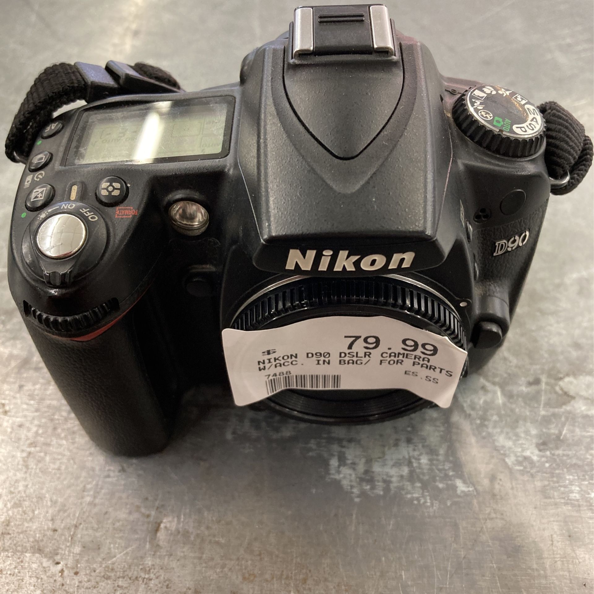 Nikon D90 DSLR Camera In Bag/ For Parts