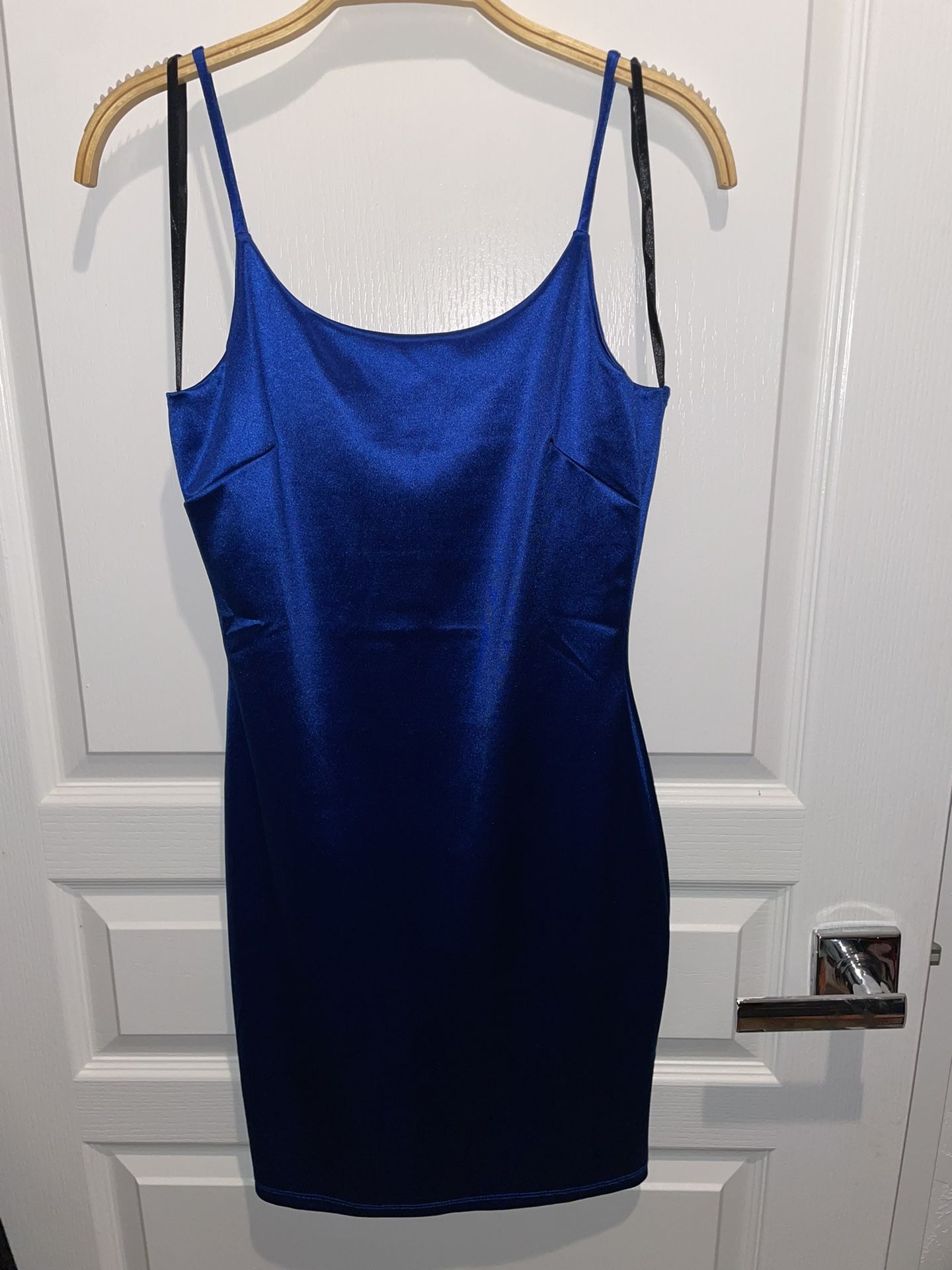 Royal Blue Silk Dress