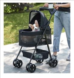 Zoosky 3 in 1 Pet Stroller with Removable Carrier