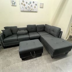 Sectional Sofa With Ottoman Storage