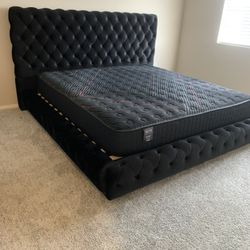 New In Box Bed Frame With Mattress: King $699, Queen $599 (read Description Below)