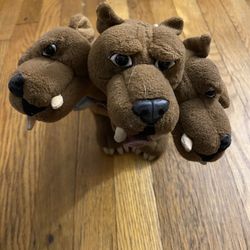 Harry Potter FLUFFY Cerberus 3 Headed Dog Plush 13" 7048 Gund Posable Plush Toy New 