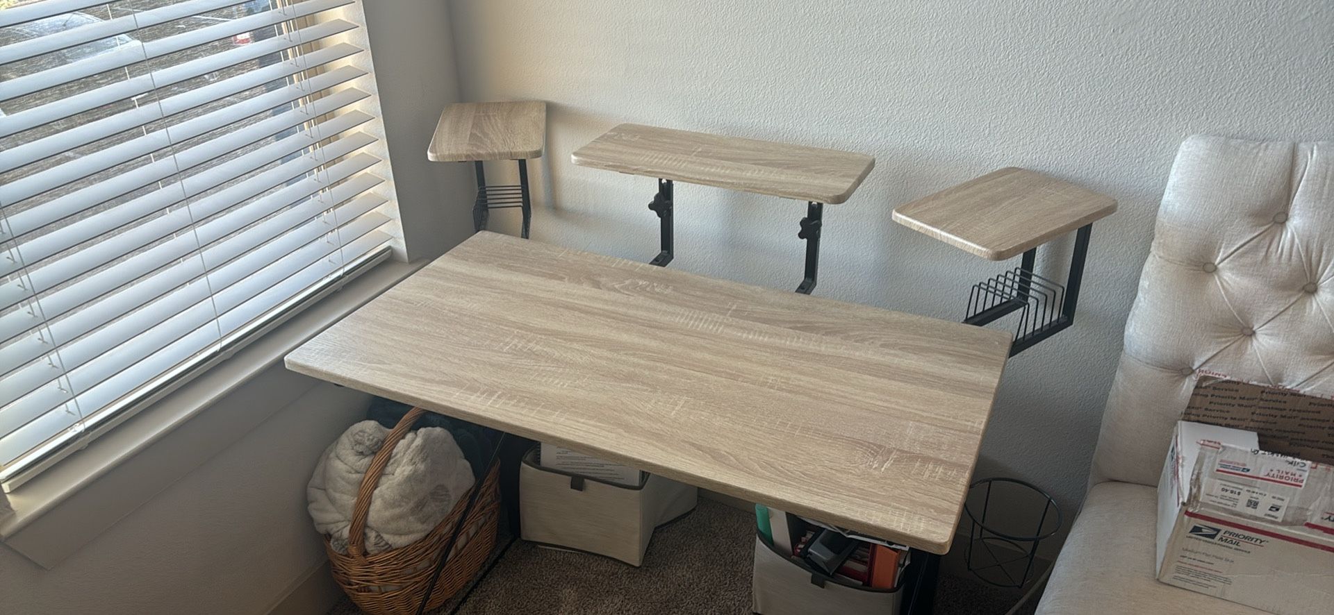 Desk with 3 Stands (Gaming, Music, Etc)