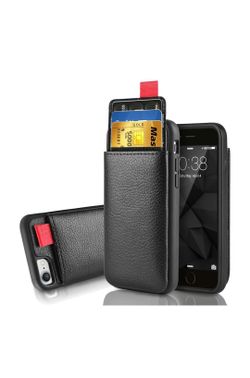 (BB30) iPhone 8 Wallet Case, iPhone 7 Leather Case, LAMEEKU Shockproof iPhone 7 case with ID Credit Card Slot Holder Money Pocket