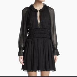 Rebecca Taylor Black Chiffon  Dress  Size 6