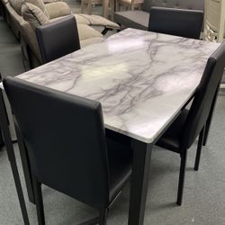 Faux Marble Dining Table