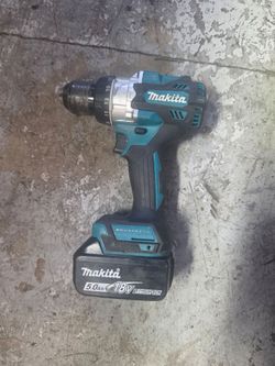 Makita brushless 18v drill w/, 5.0 battery