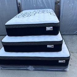 New Mattress. Queen Size Mattress Pillow Top 12” Thick $199 All Sizes Available New Mattress