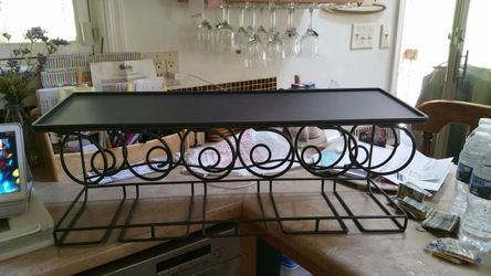 Wine rack. Shelf. And wine glass holder very heavy