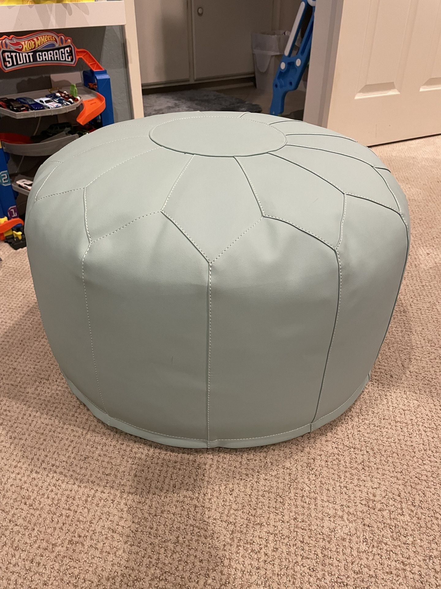 Crate and Barrel Land Of Nod Kids Mint Pouf Seat