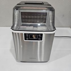44lb clear cube ice maker stainless steel countertop no hookup needed
