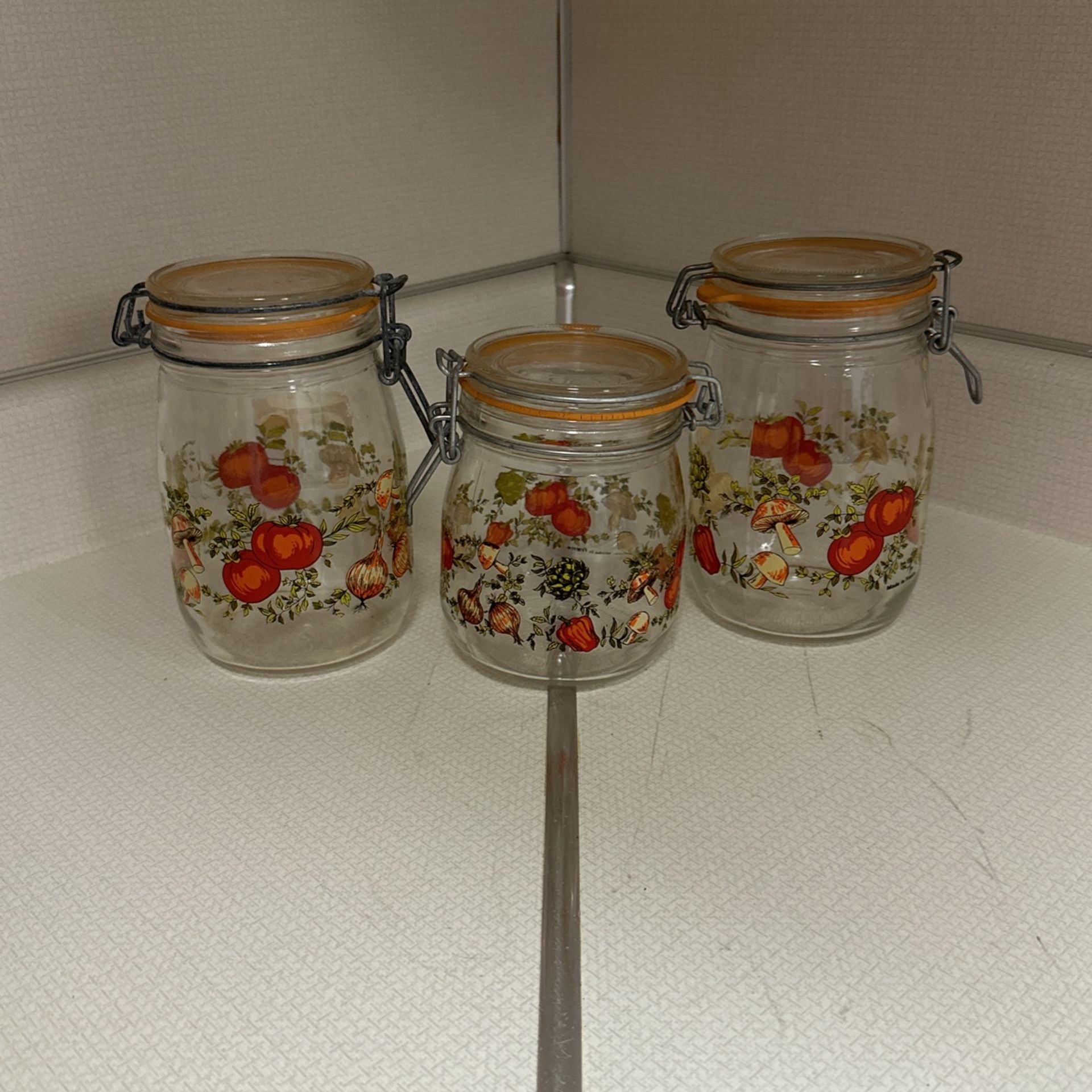 Vintage Glass Canisters Spice Of Life