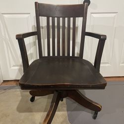 Vintage Wooden Desk/Library Chair
