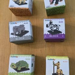 FunLittleToys - Tiny Block Lego Like Wild Animal Sets -Lion, Chimp, Elephant, Zebra, Turtle, Giraffe