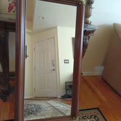 Philip Reinisch Decorative Living Room Mirror w Brown Frame 20" x 40" x 2" thick