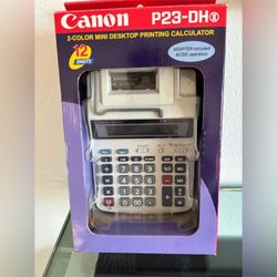 Canon P 23DH2 color, mini desktop printer calculator