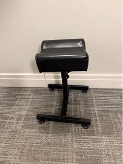 Queesaln Pedicure Manicure Footrest Adjustable Height Stand Beauty SPA Salon Nail Care Black