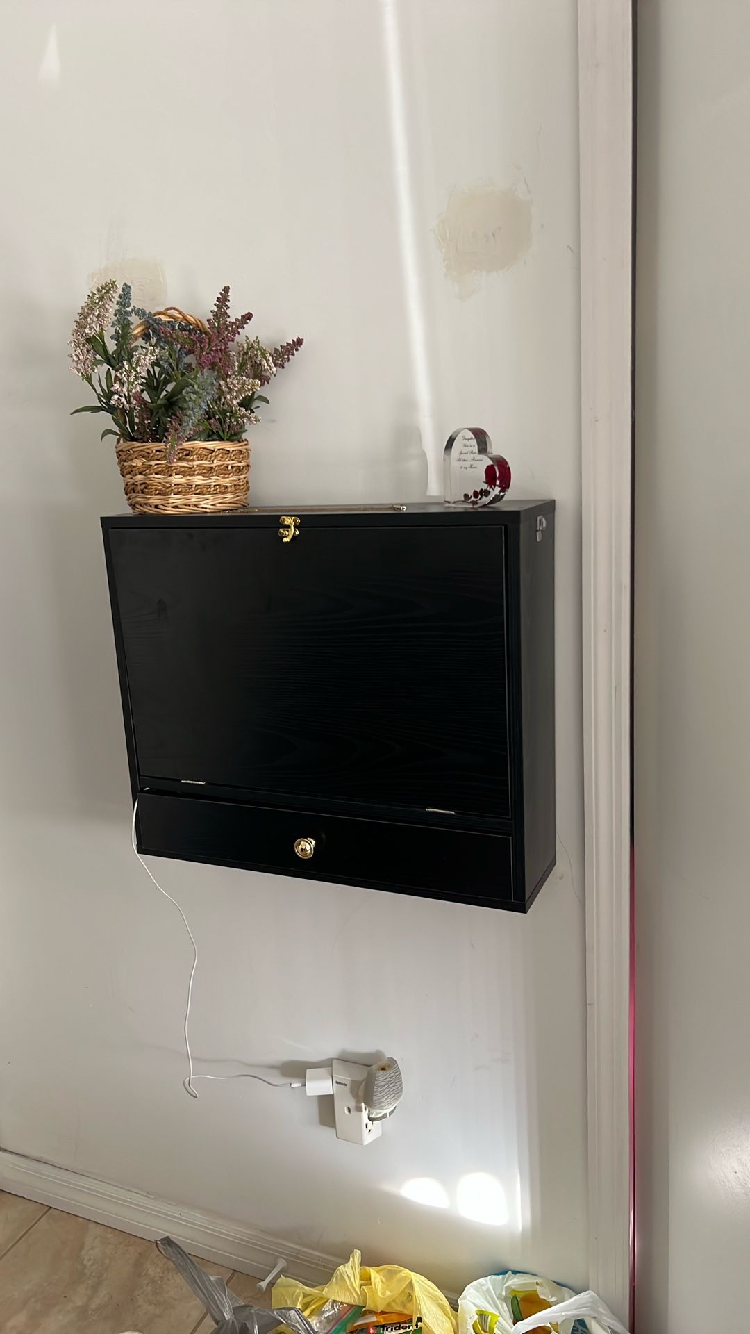 Fold Down Wall Desk (Black)