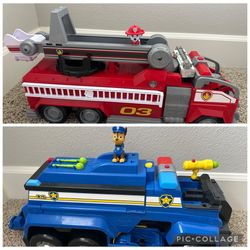 Paw Patrol Lights & Sounds Bundle - Chase & Marshall Trucks