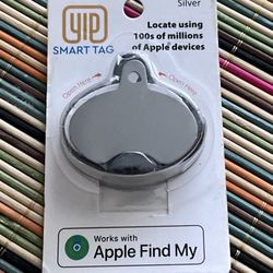 YIP Smart Tag Pet ID Tag & Tracker Silver - Works With Apple Find My
