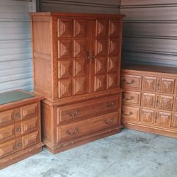 Bedroom Dresser 4 Piece Link-Taylor Espanol Oak Spanish Colonial Set